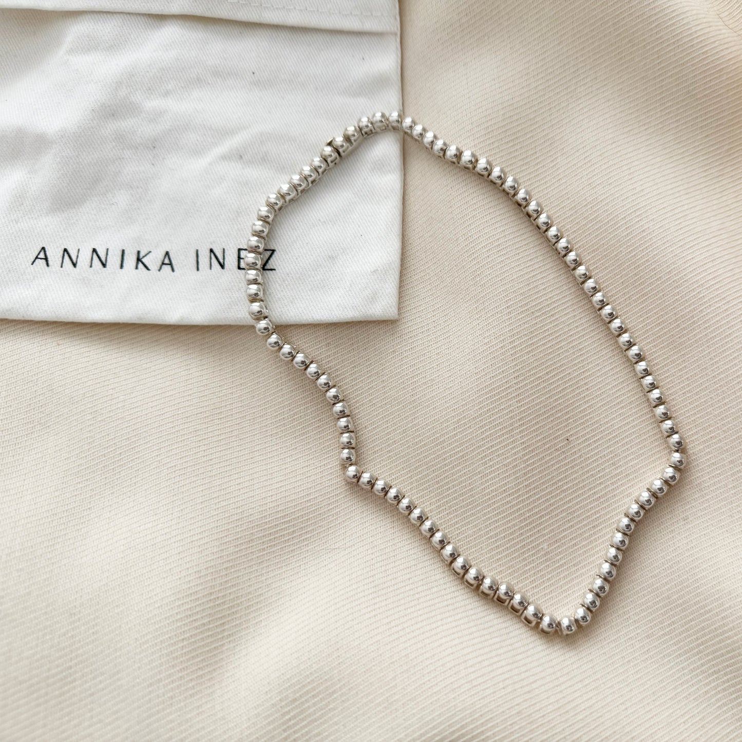 Annika Inez "Tennis" Necklace in Silver