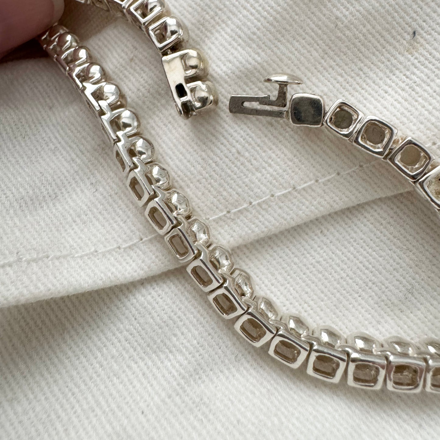 Annika Inez "Tennis" Necklace in Silver