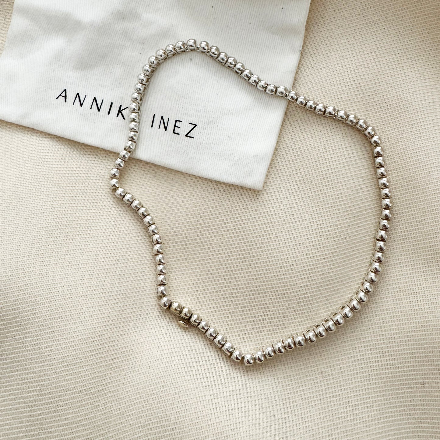 Annika Inez "Tennis" Necklace in Silver