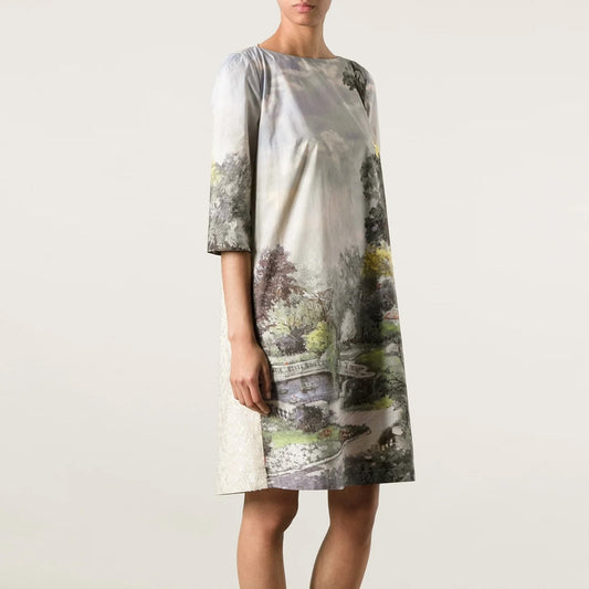 Robe à imprimé paysage Antonio Marras, taille 46IT (convient à une taille 6 US)