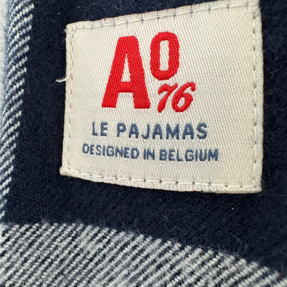 ** KIDS ** AO76 Flannel Pyjama Pants in Navy Check, size 12 years
