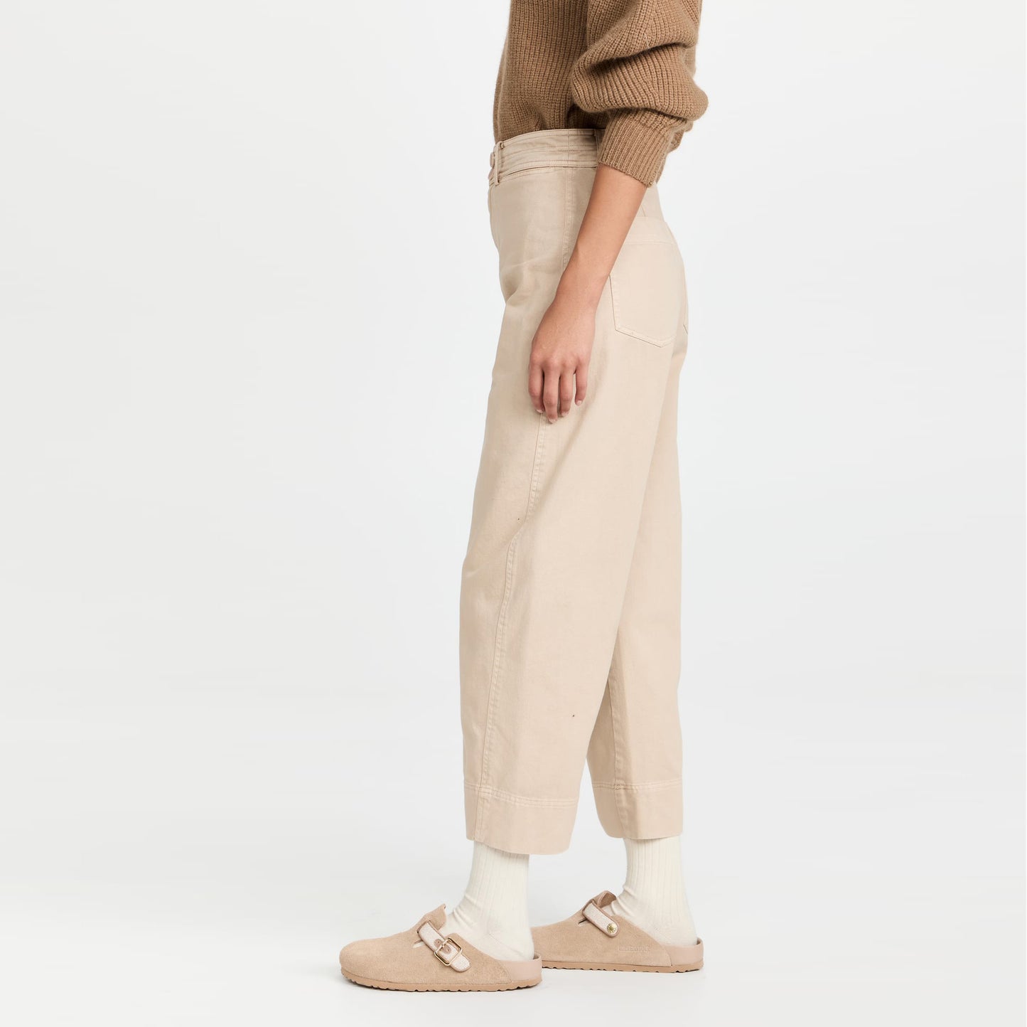 Apiece Apart Mari Barrel Pants in Beige, size 6