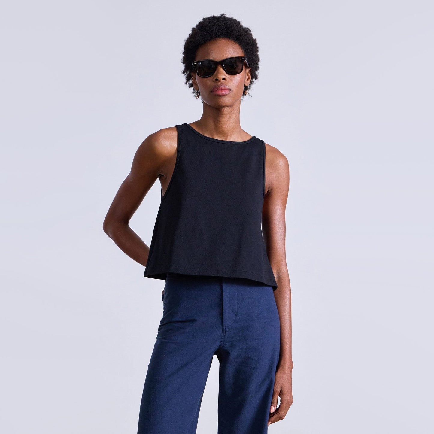 Apiece Apart "Agnes" Tank in Black, size Small
