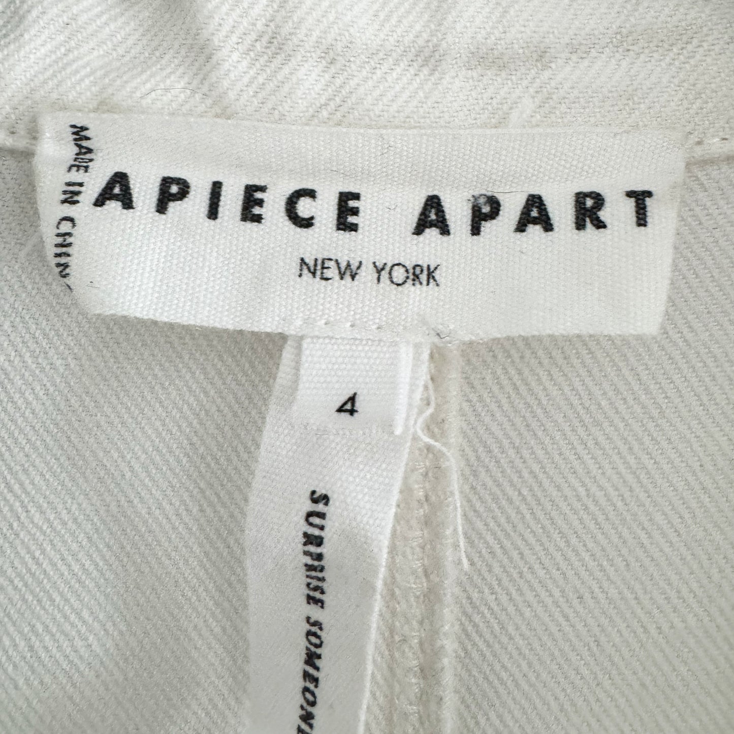 Apiece Apart "Azore" jumpsuit in Ivory, size 4
