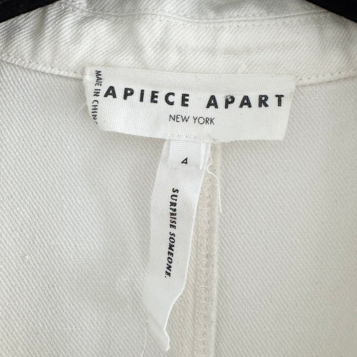 Apiece Apart "Azore" jumpsuit in Ivory, size 4