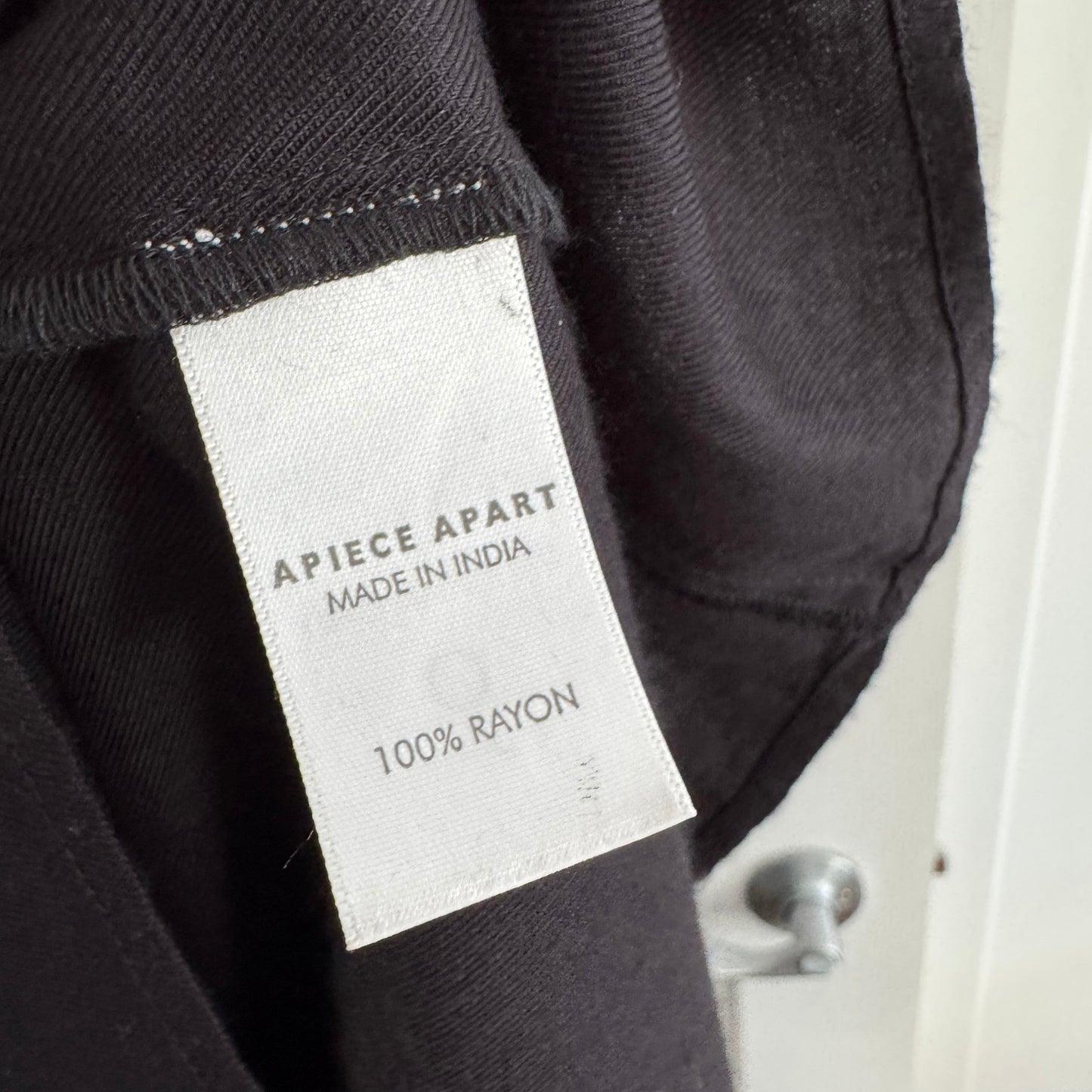 Apiece Apart "Isla" Romper in Black, size 4 (fits size 6/8)