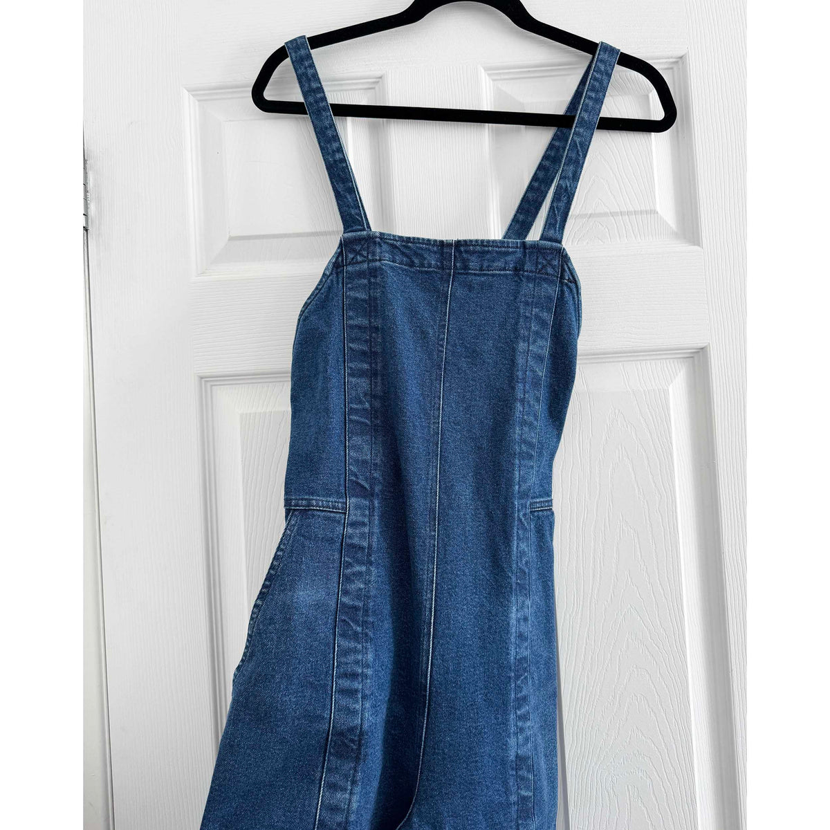 Apiece Apart "Carmen" Denim Overalls in Blue, size 4