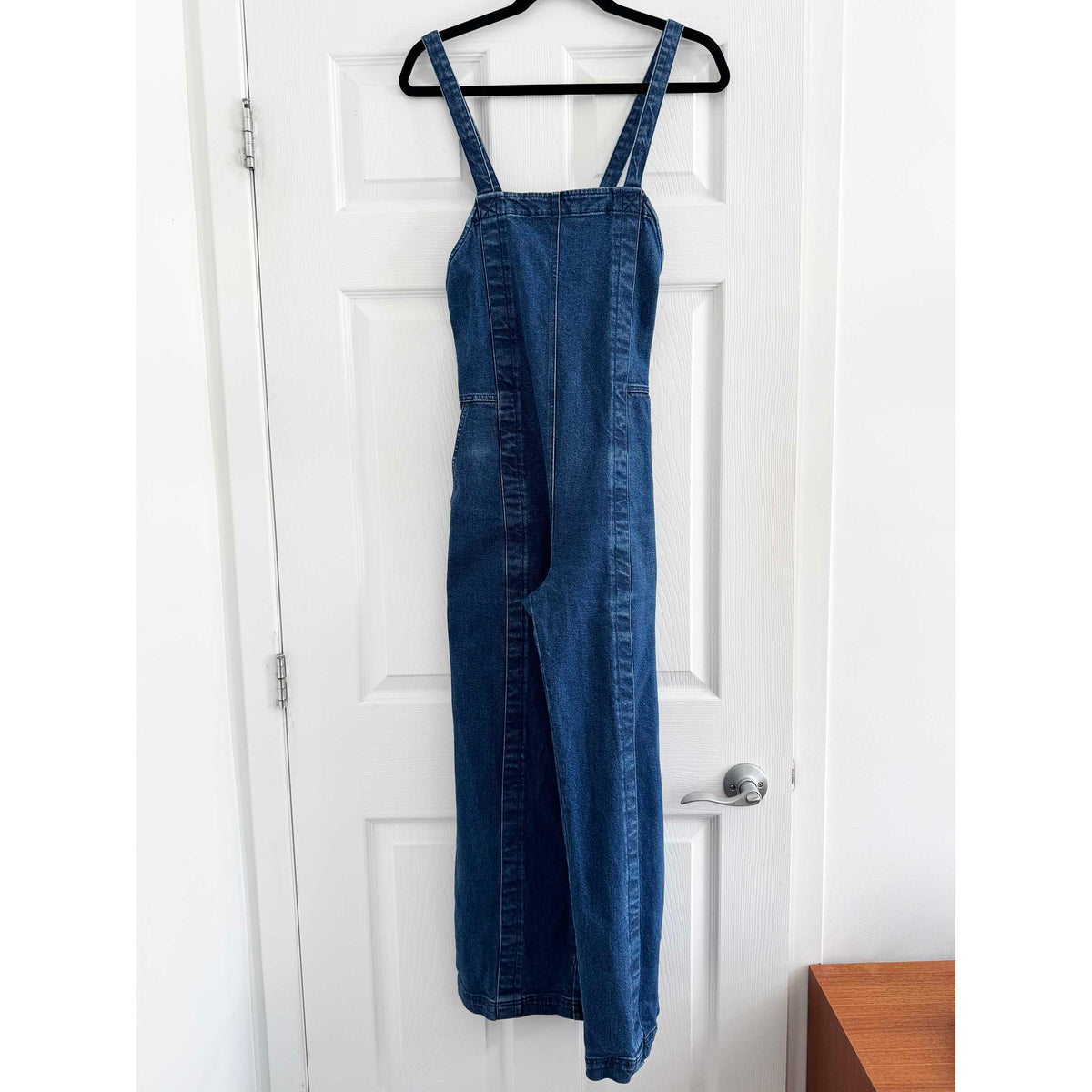 Apiece Apart "Carmen" Denim Overalls in Blue, size 4