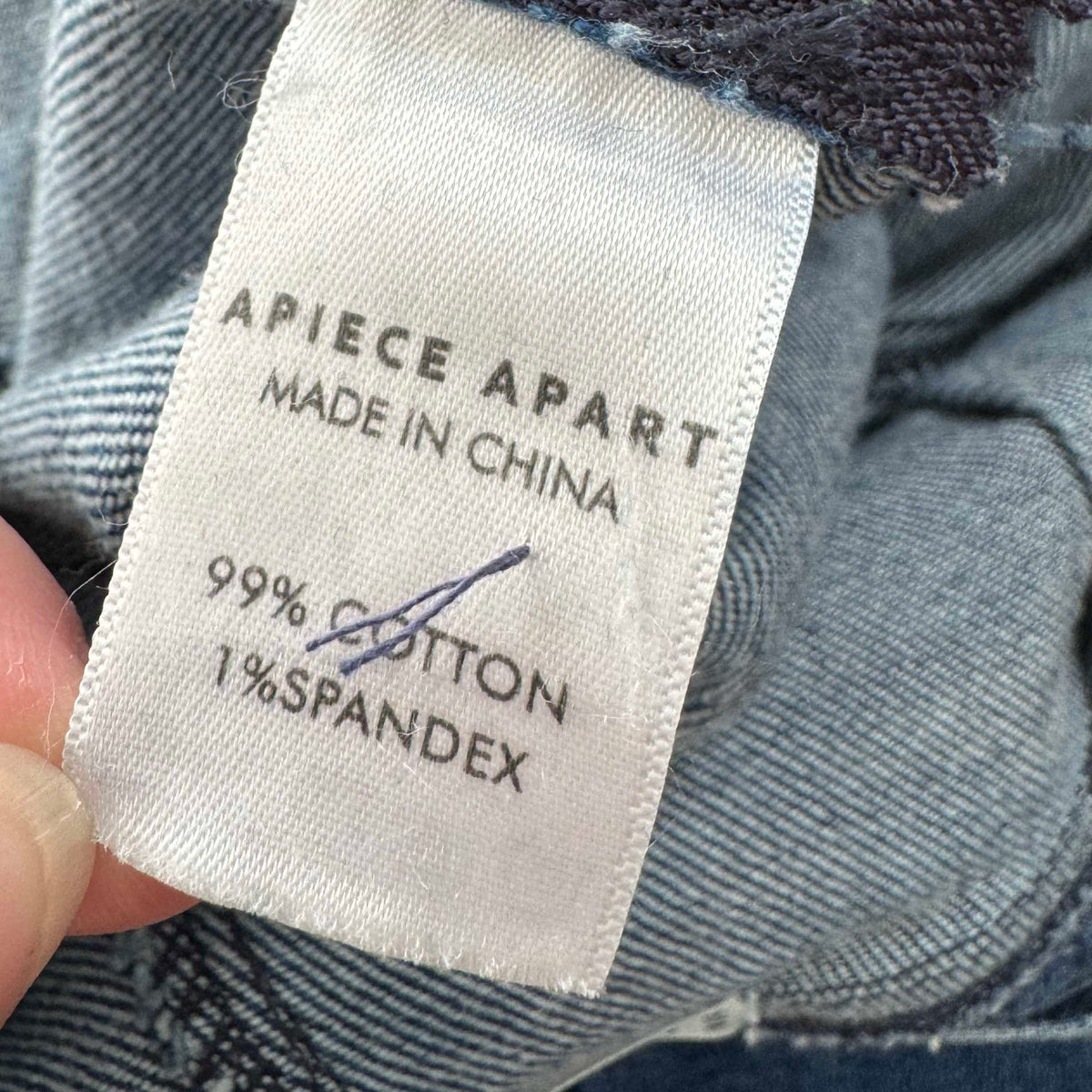 Apiece Apart "Carmen" Denim Overalls in Blue, size 4