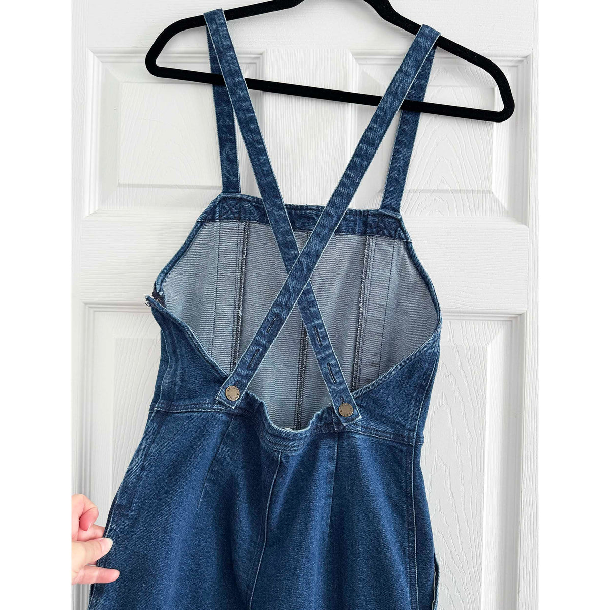 Apiece Apart "Carmen" Denim Overalls in Blue, size 4