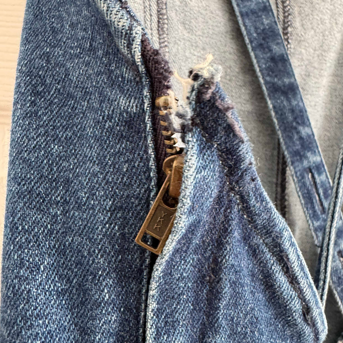 Apiece Apart "Carmen" Denim Overalls in Blue, size 4