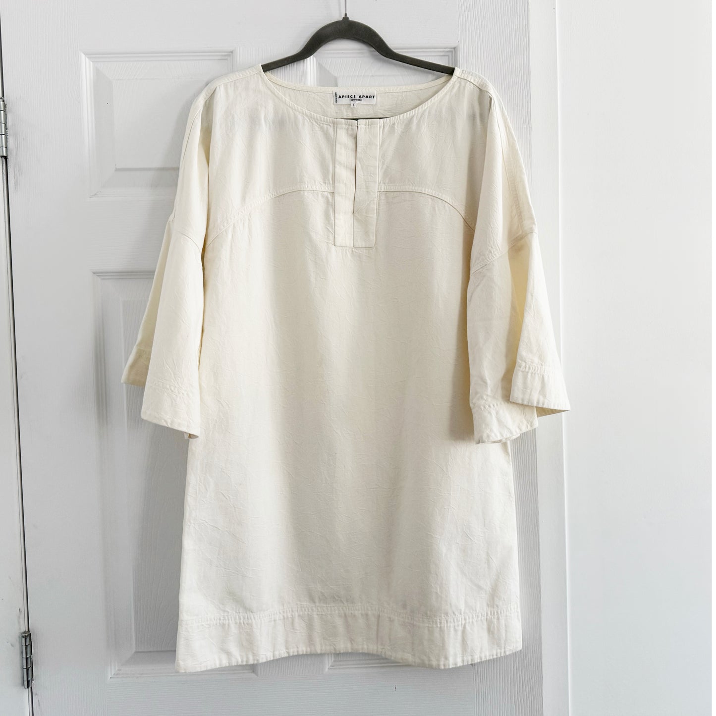 Apiece Apart Flared Sleeve Dress in Ivory, size 4