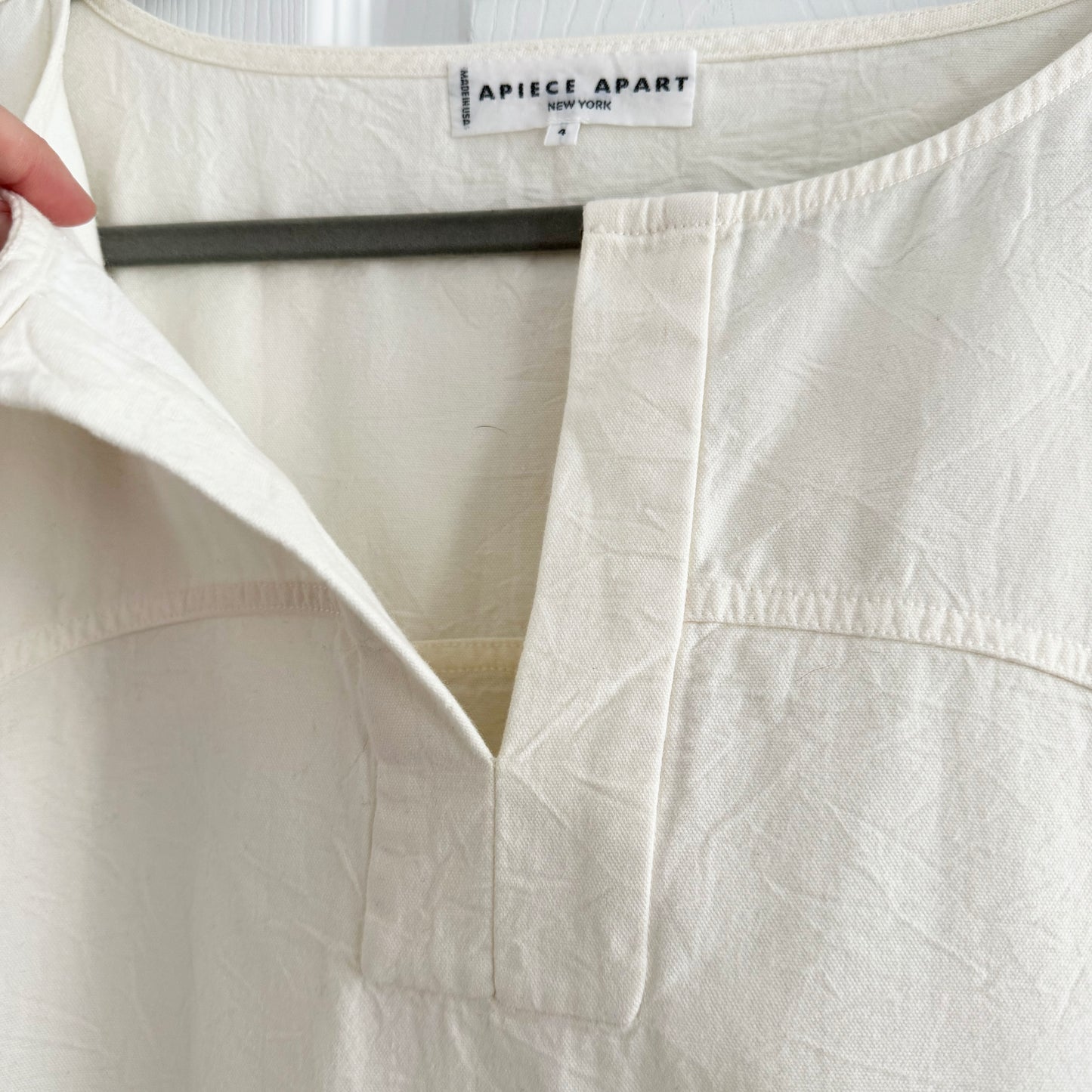 Apiece Apart Flared Sleeve Dress in Ivory, size 4