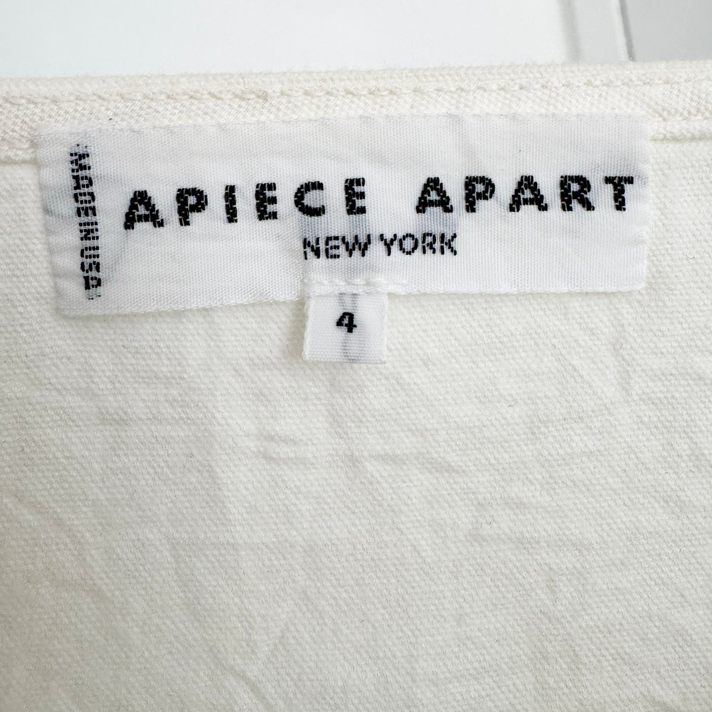 Apiece Apart Flared Sleeve Dress in Ivory, size 4