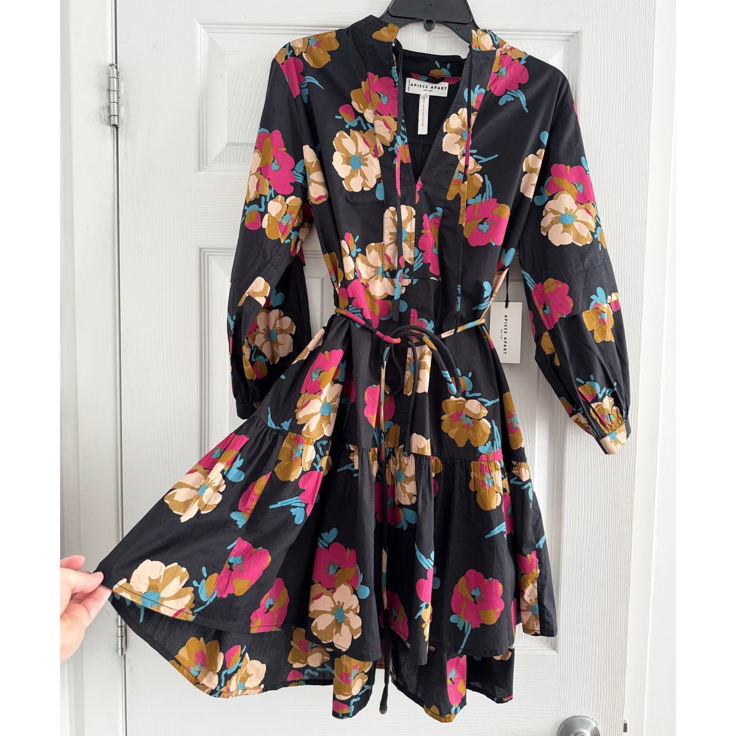 Apiece Apart "Lalla" Mini Dress in "Floating Floral", Size Small