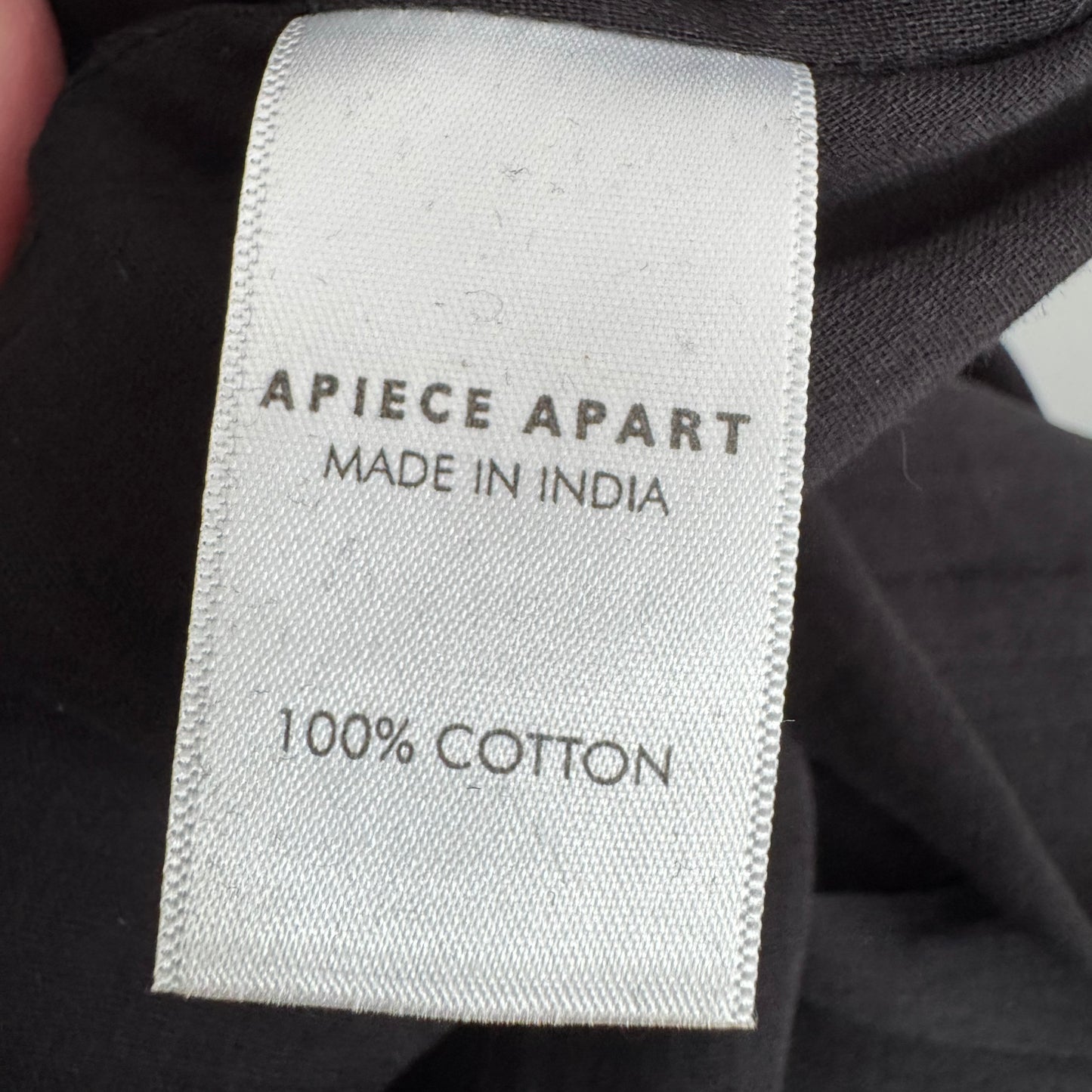 Apiece Apart "Limon" Ruffle Trimmed Jumpsuit in Black, size 6