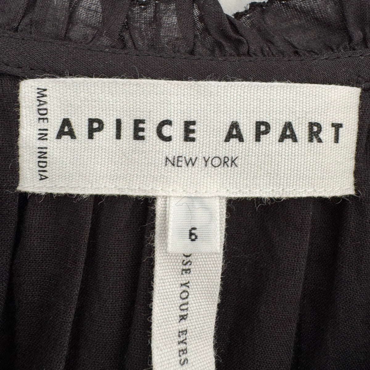 Apiece Apart "Maria Del Mar" Top in Black, size 6
