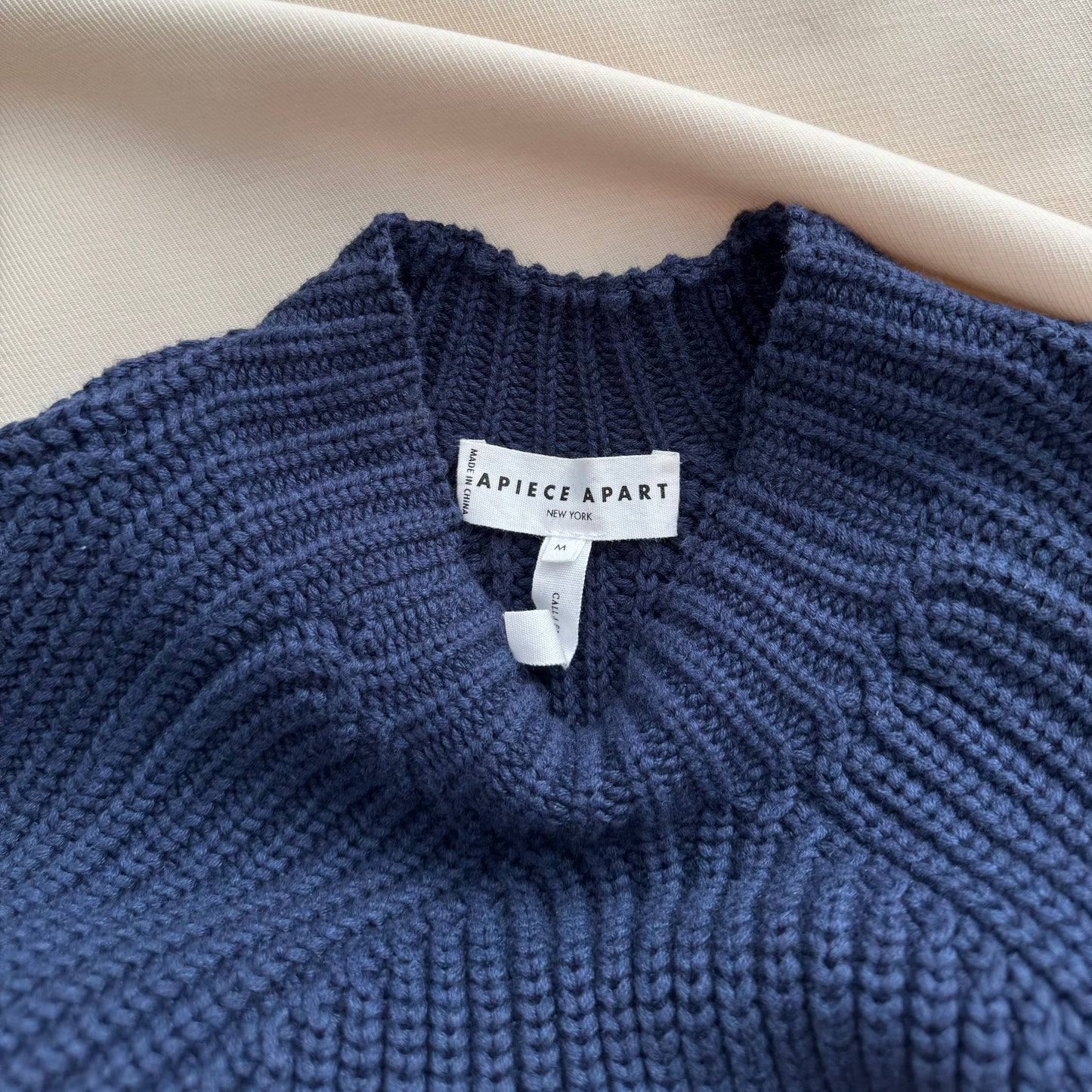 Apiece Apart "Merel" Sweater in Navy, size Medium