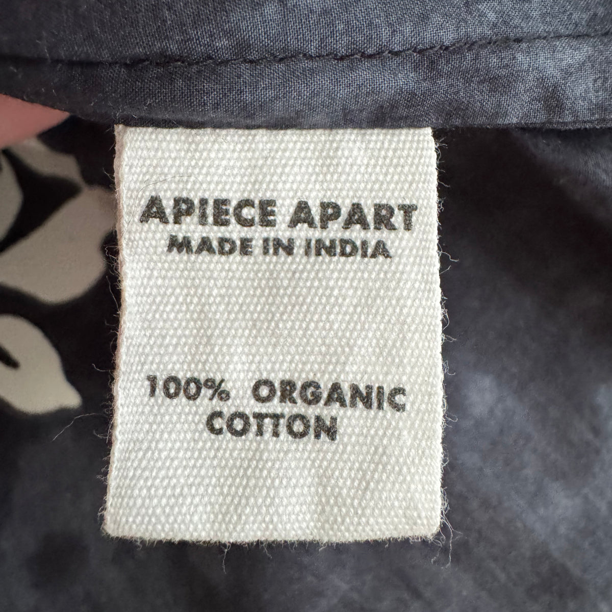 Apiece Apart "Mitte" Floral Print Top in Black/Blue/Ivory, size XS