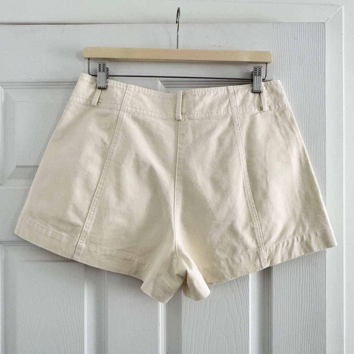 Apiece Apart "Veras" Shorts in Ivory, size 8