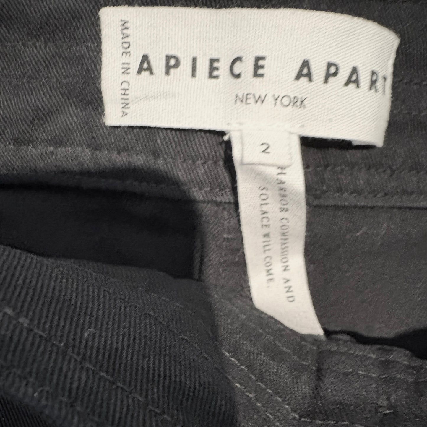 Apiece Apart Mari Barrel Pants in Black, size 2