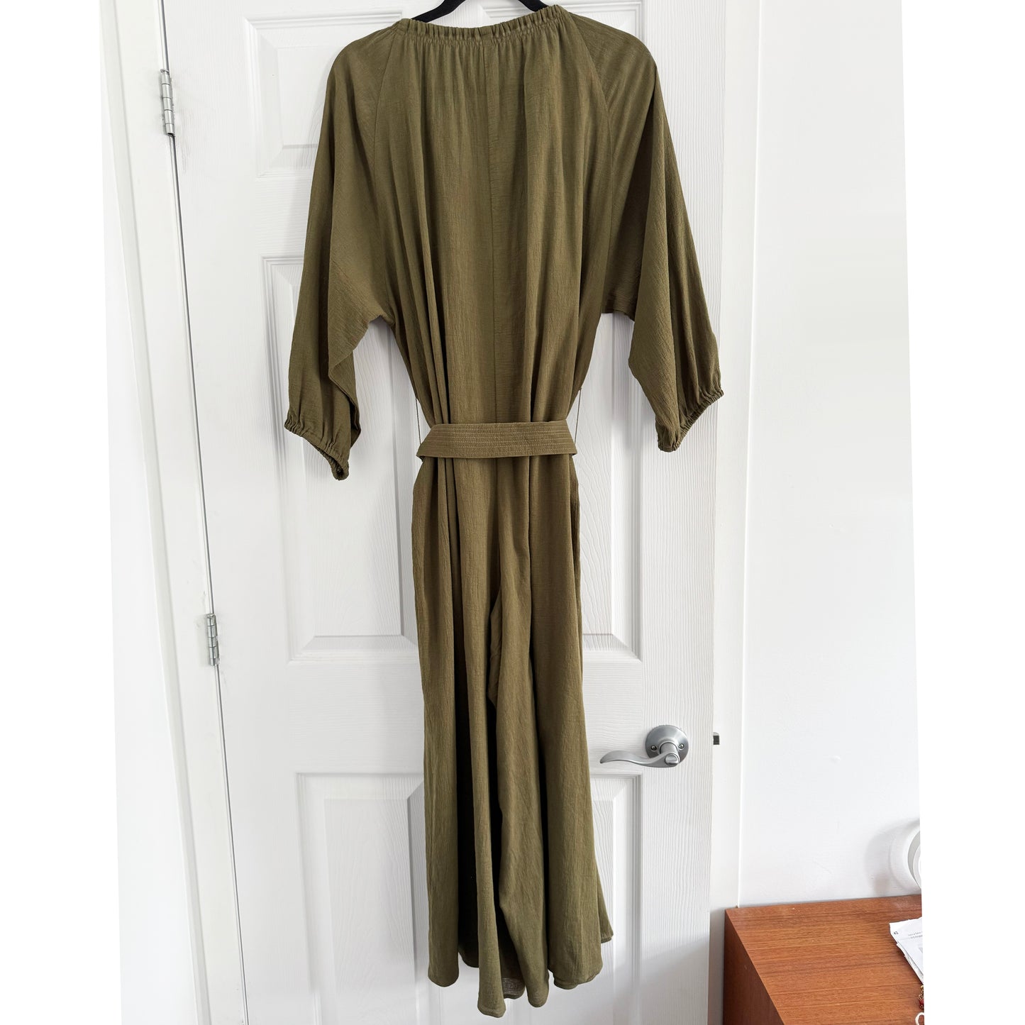 Apiece Apart "Isla" Romper in Khaki, size Medium