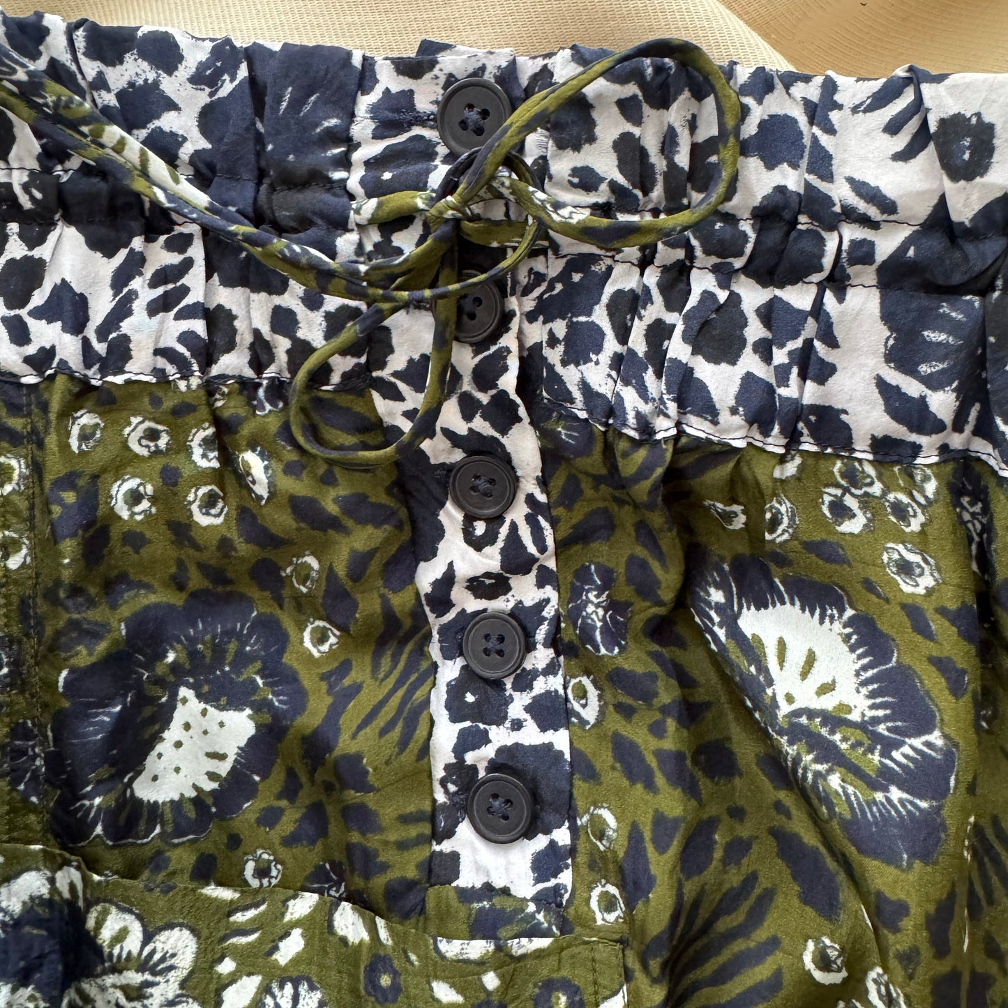 Apiece Apart Printed Silk Pants, size 4