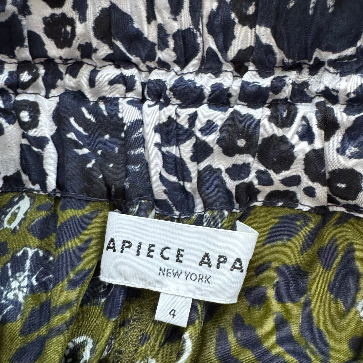 Apiece Apart Printed Silk Pants, size 4