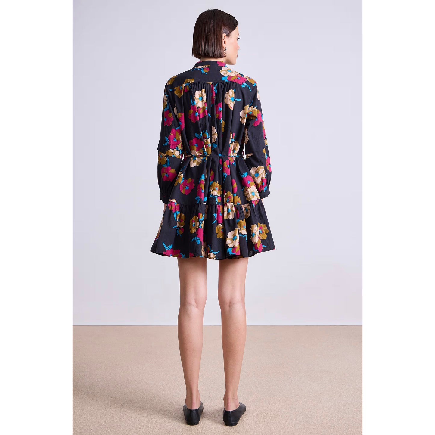 Apiece Apart "Lalla" Mini Dress in "Floating Floral", fits like size XL?