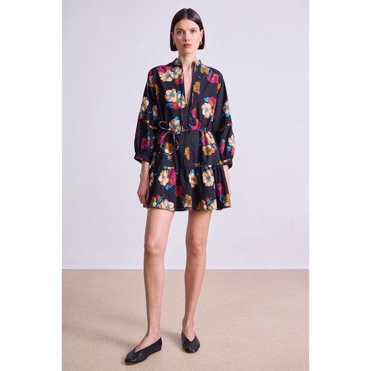 Apiece Apart "Lalla" Mini Dress in "Floating Floral", fits like size XL?