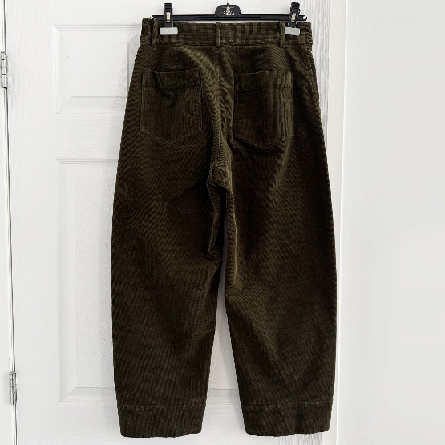 Apiece Apart Mari Barrel Pant in Khaki Green, size 8