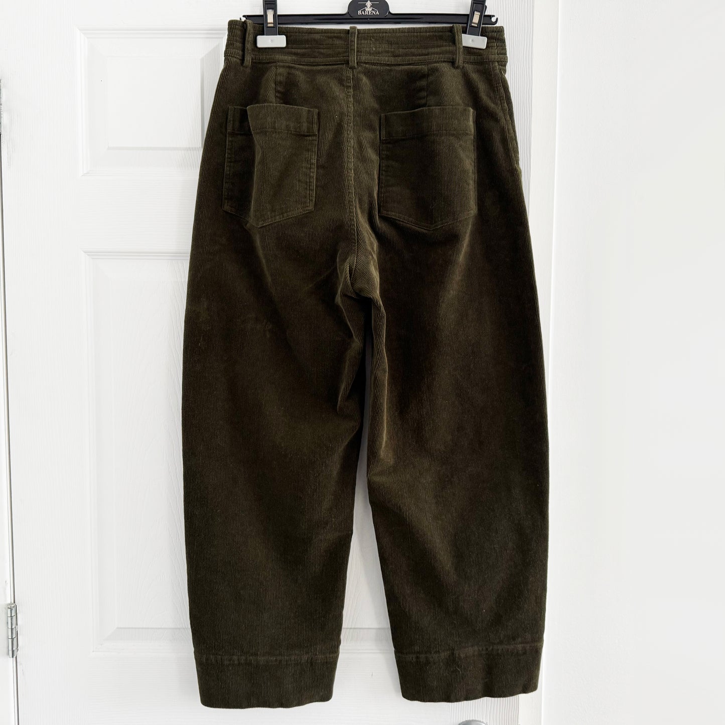 Apiece Apart Mari Barrel Pant in Khaki Green, size 8