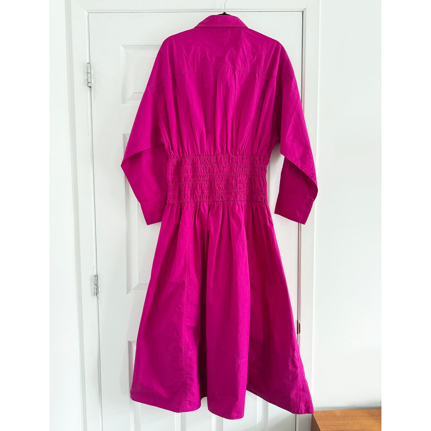 Apiece Apart "Sophia" Shirtdress in Fushia, size XL