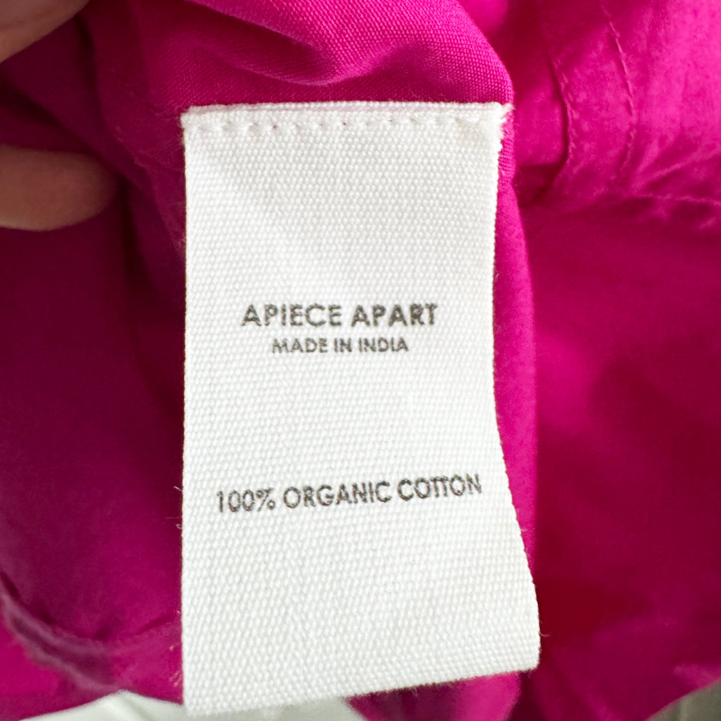 Apiece Apart "Sophia" Shirtdress in Fushia, size XL