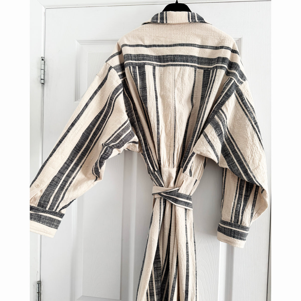 Apiece Apart "Gabrielle" Stripe Wrap Dress, size Small
