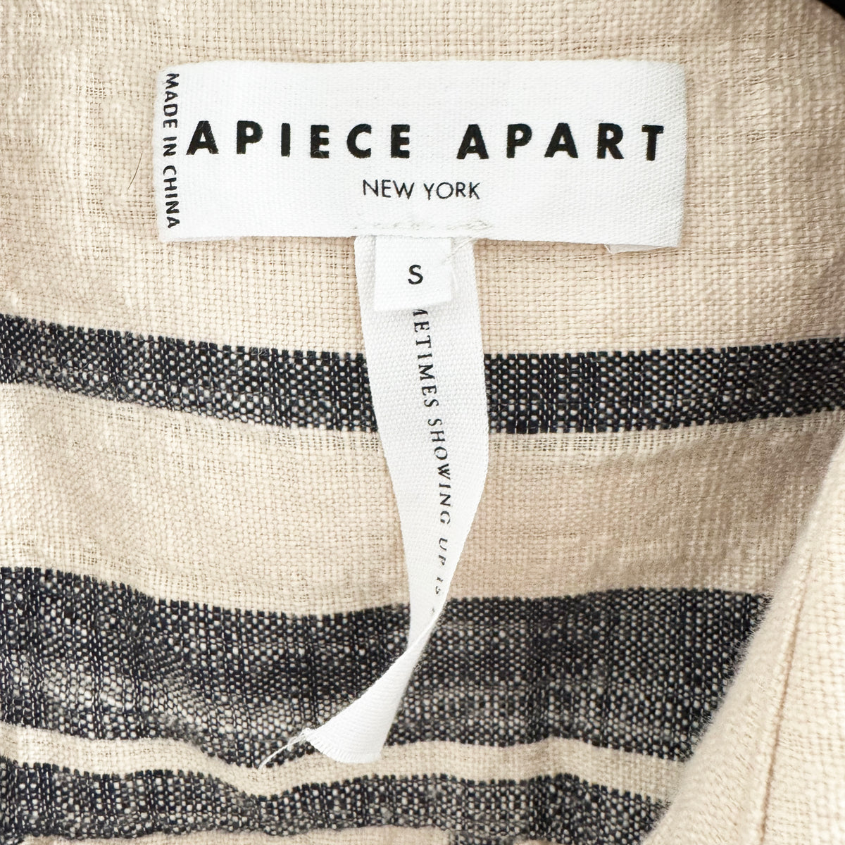 Apiece Apart "Gabrielle" Stripe Wrap Dress, size Small