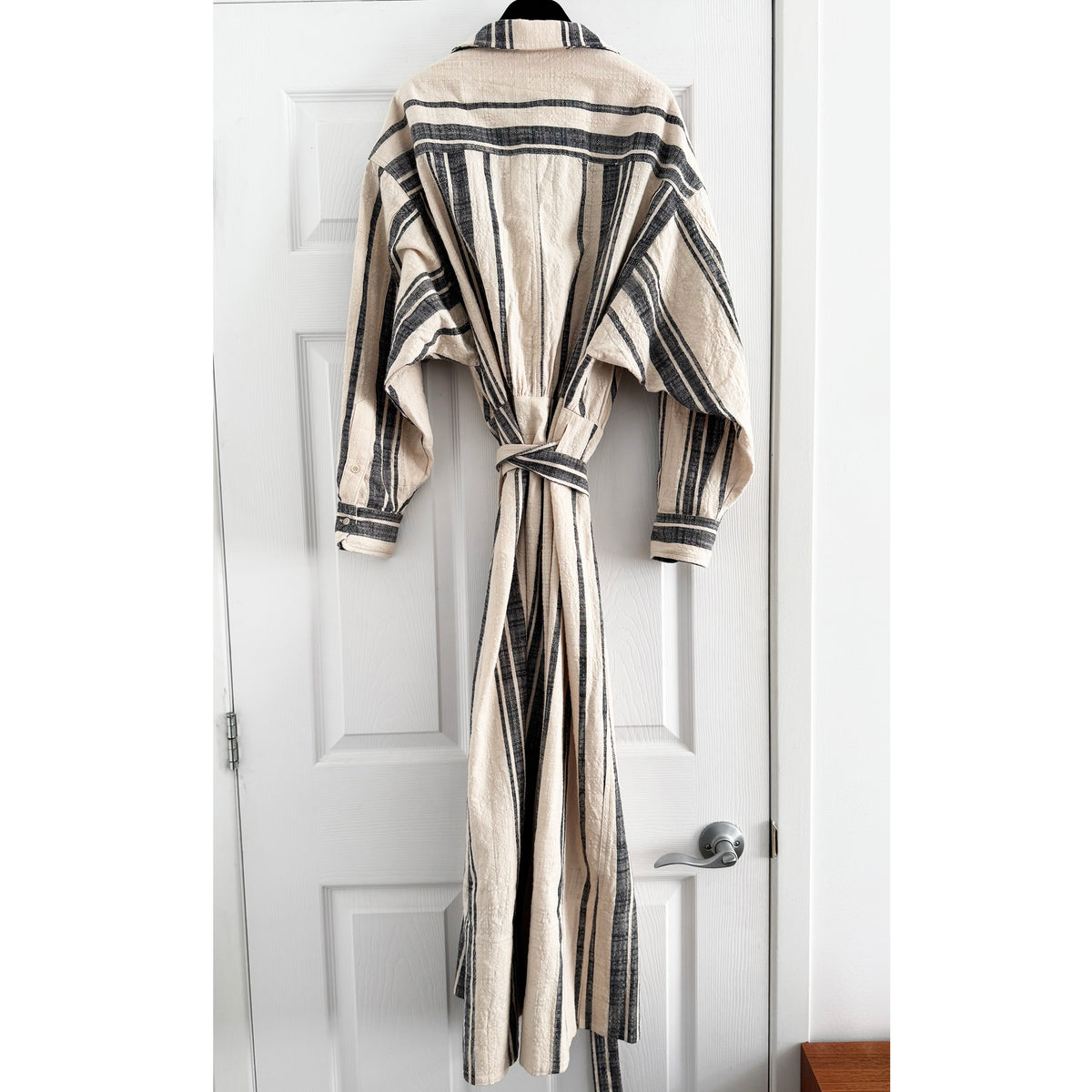 Apiece Apart "Gabrielle" Stripe Wrap Dress, size Small
