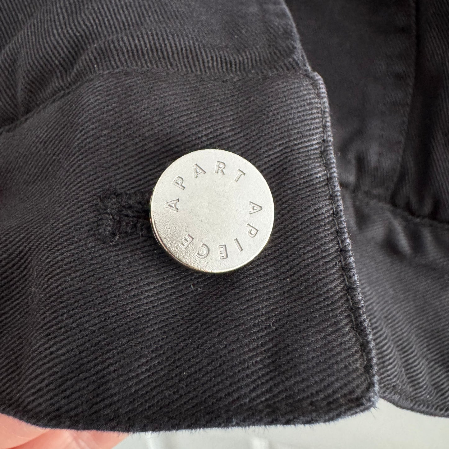 Apiece Apart Cropped Trapeze Jacket in Black, size XXS (fits oversize)