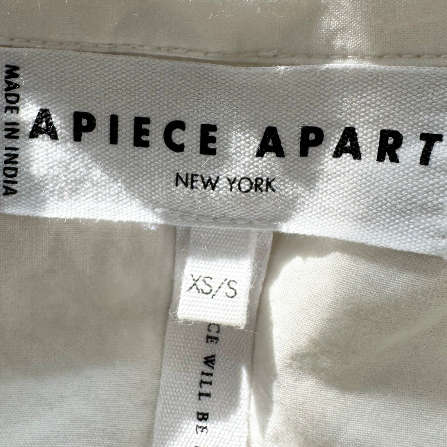 Apiece Apart "Molto" Dress in White, size XS/S