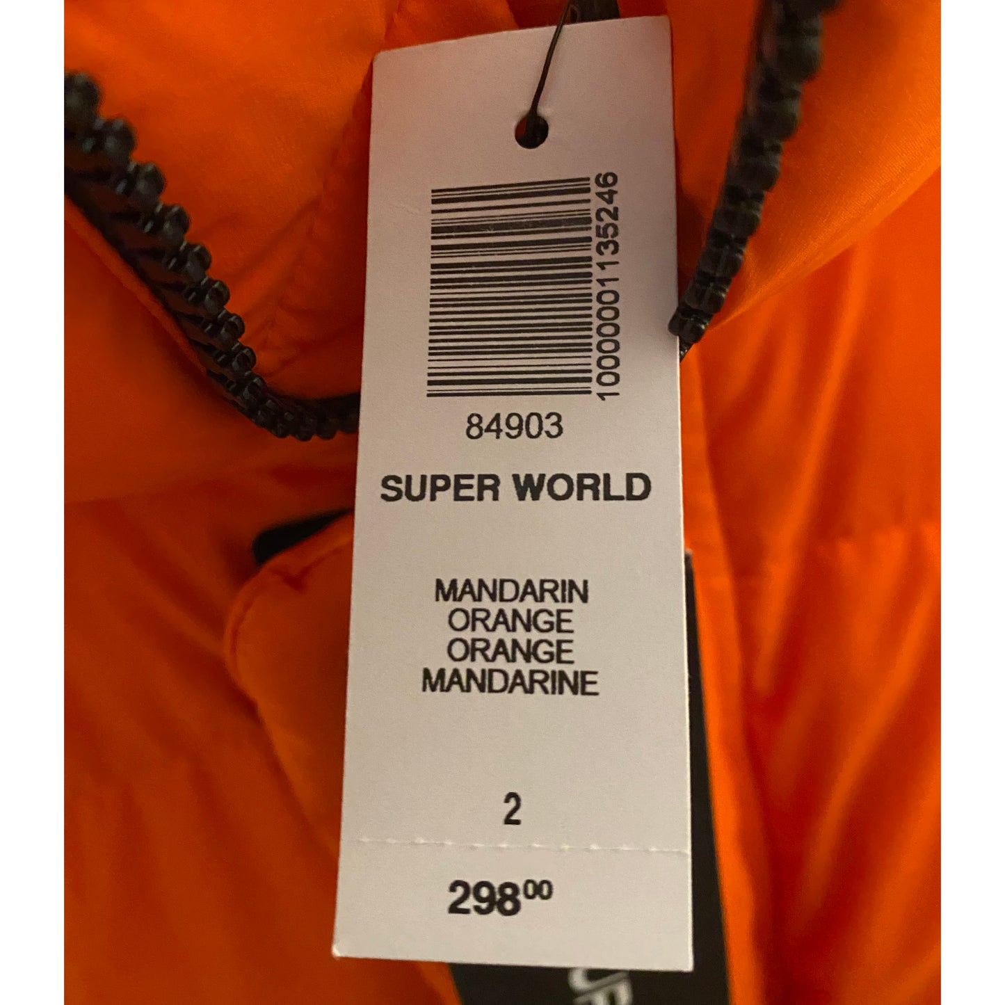 Aritzia Superpuff "Super World" in Mandarin Orange, size "2" (Medium)