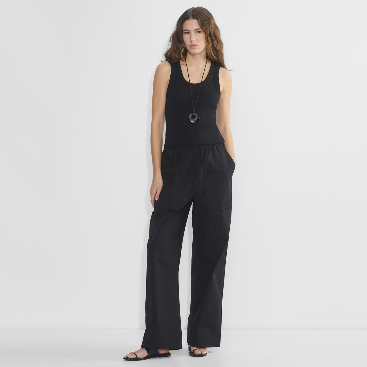 Babaton "System" Poplin Pants in Black, size Small