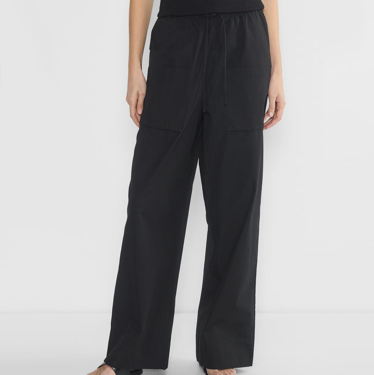 Babaton "System" Poplin Pants in Black, size Small