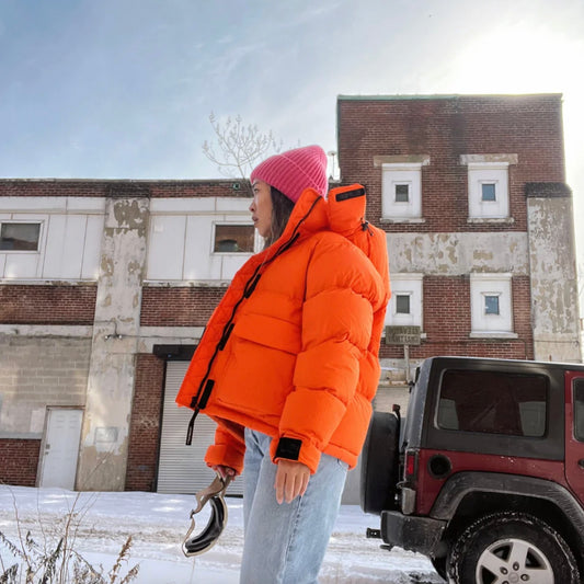 Aritzia Superpuff "Super World" in Mandarin Orange, size "2" (Medium)