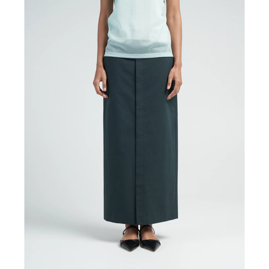 Tibi Arun Suiting Maxi Skirt in Hazel Green, size 14