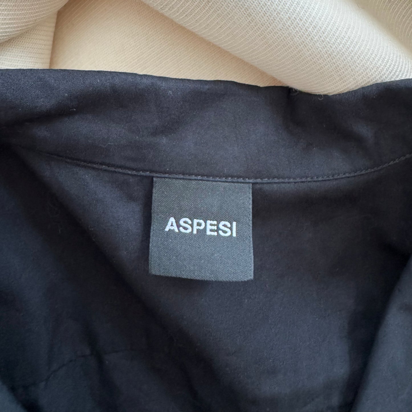 Aspesi Abito Mod Short Ruffle Dress in Black, Size 40 (Fits size S-M)