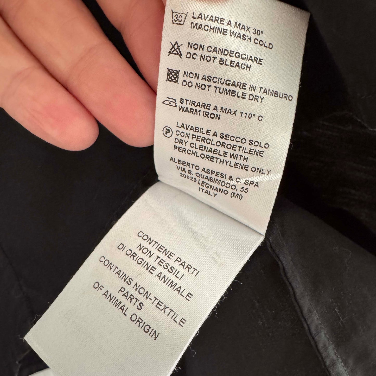 Aspesi Boxy Poplin Shirt in Black, size Medium