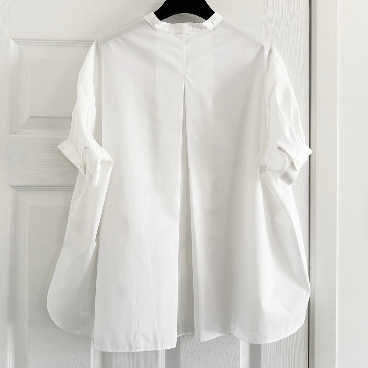 Aspesi Short Sleeve Poplin Shirt in White, size 42 (about a medium)