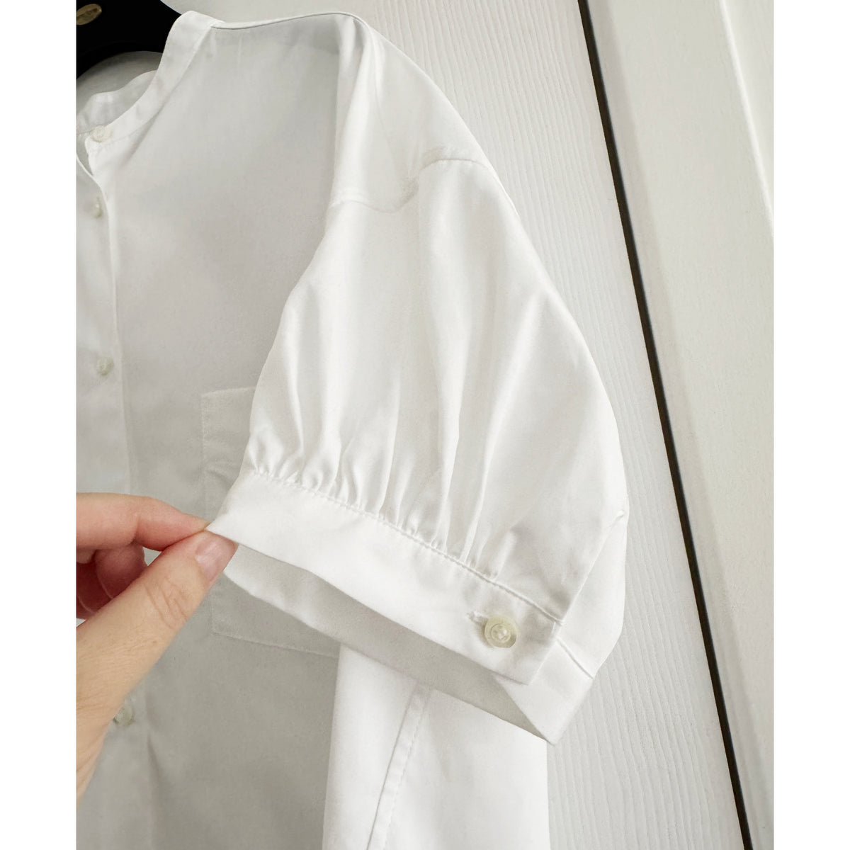 Aspesi Short Sleeve Poplin Shirt in White, size 42 (about a medium)