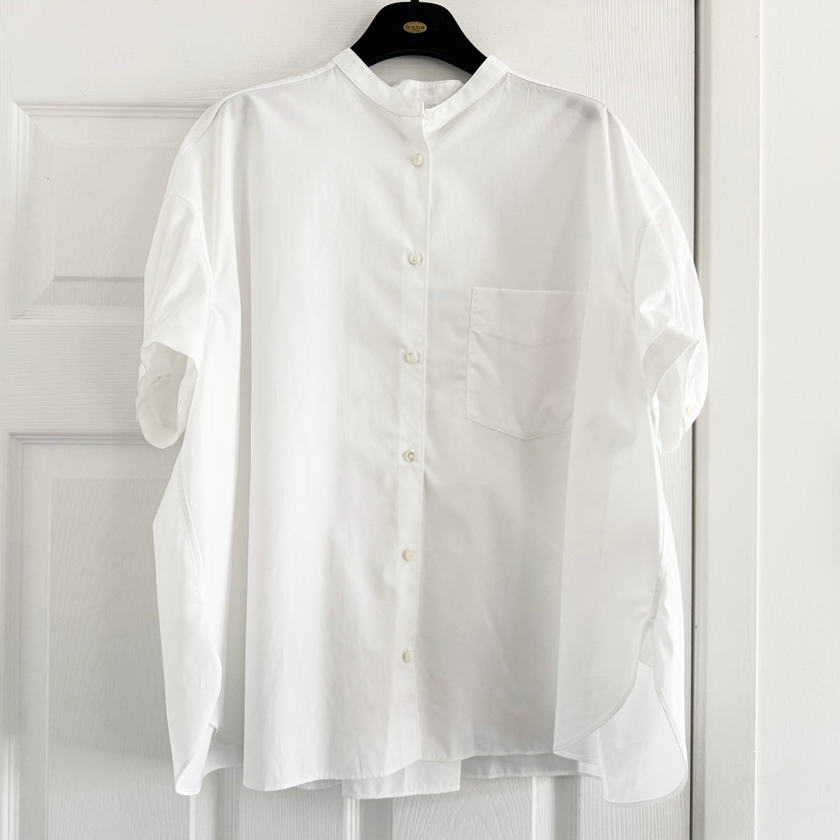Aspesi Short Sleeve Poplin Shirt in White, size 42 (about a medium)