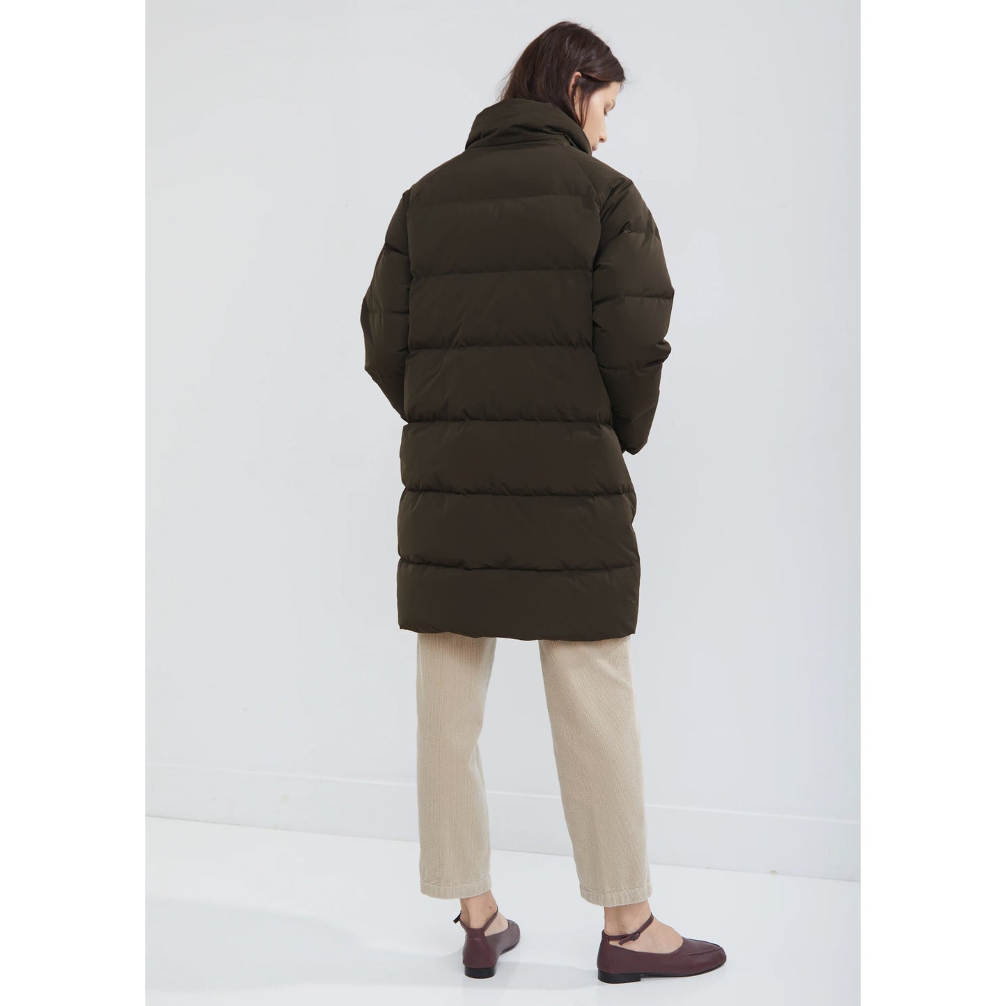 Aspesi "Verdesca" Puffer Coat in Khaki, size Small